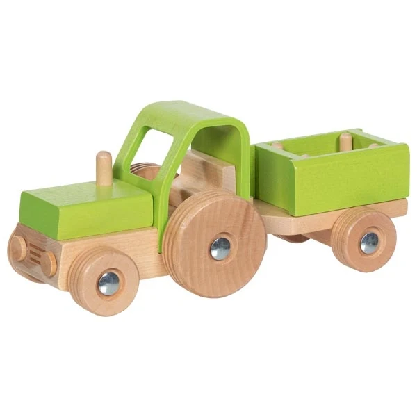 Goki Traktor mit Anhänger Holz 2J+ – Bild 2