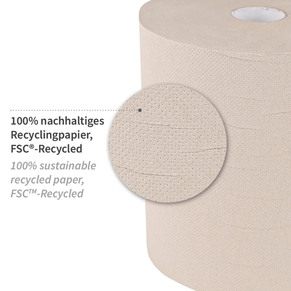 Bio Papierhandtuchrollen, 3-lagig | Recyclingpapier, Außenabwicklung, FSC®-Recycled 110m Tork H1 geeignet – Bild 3