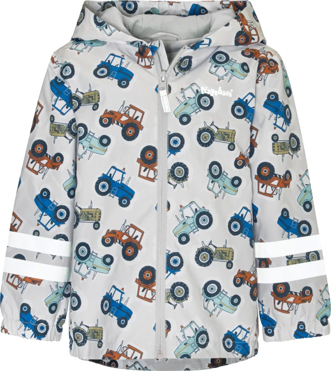 Playshoes Kinder Regenjacke Traktor Grau – Bild 4