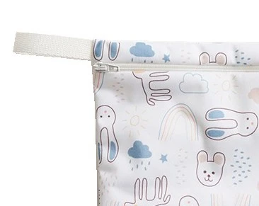 Imsevimse Vimse Waschbarer Windelsack Wetbag Groß (White Teddy), 46cm x 35cm – Bild 3