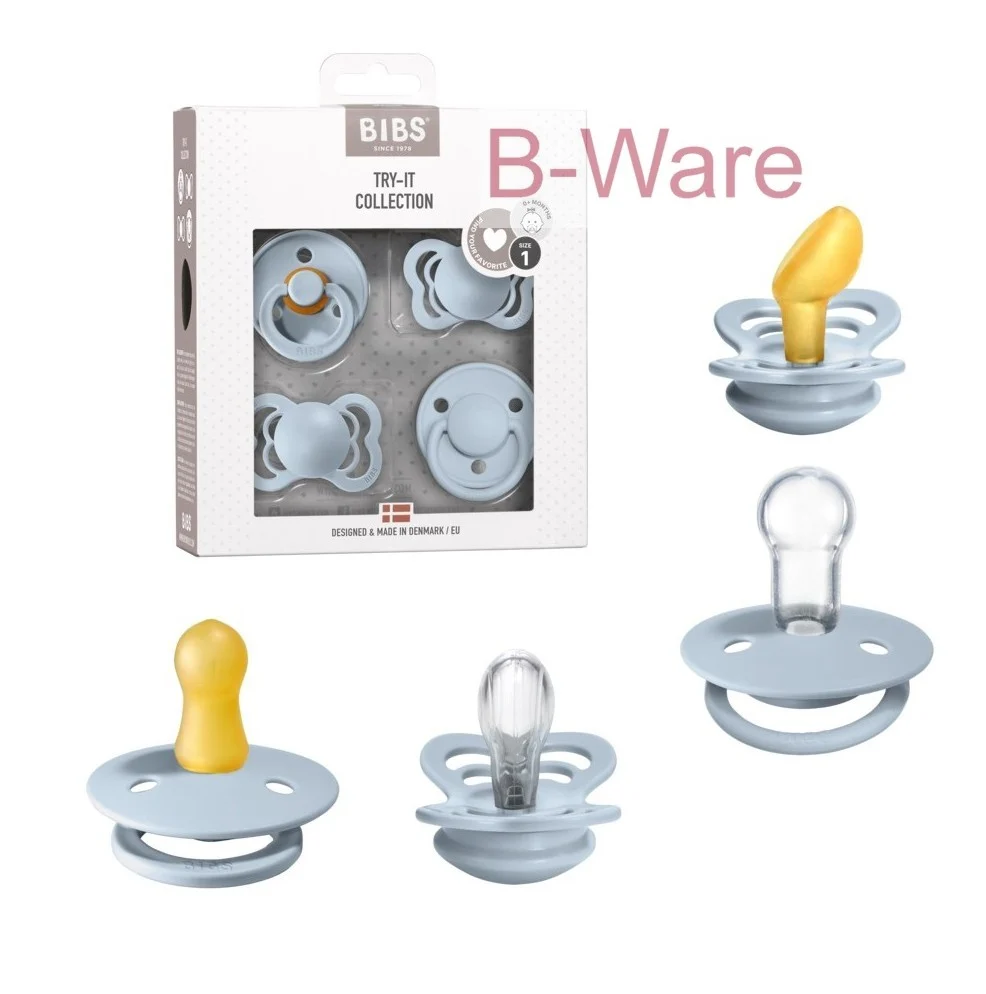 Bibs Beruhigungssauger Try It Probier Set 4-teilig BabyBlue B-WARE – Bild 2