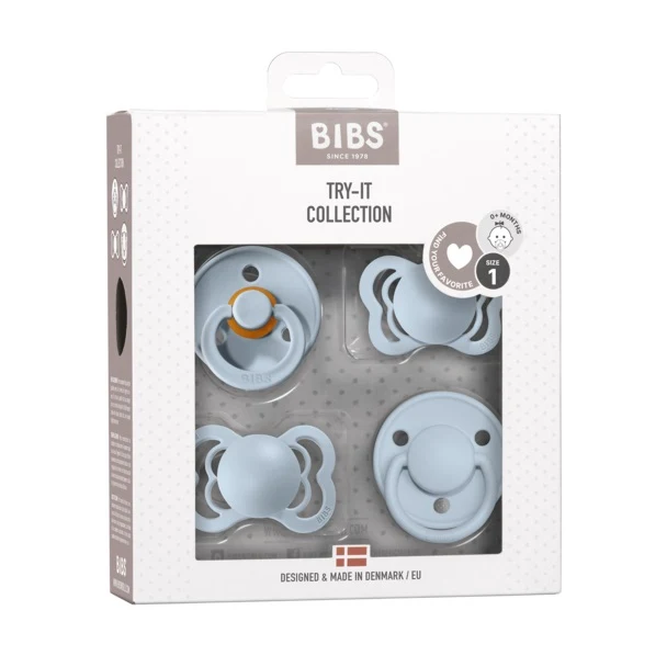 Bibs Beruhigungssauger Try It Probier Set 4-teilig BabyBlue B-WARE – Bild 3