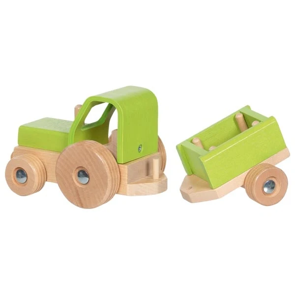 Goki Traktor mit Anhänger Holz 2J+ – Bild 5