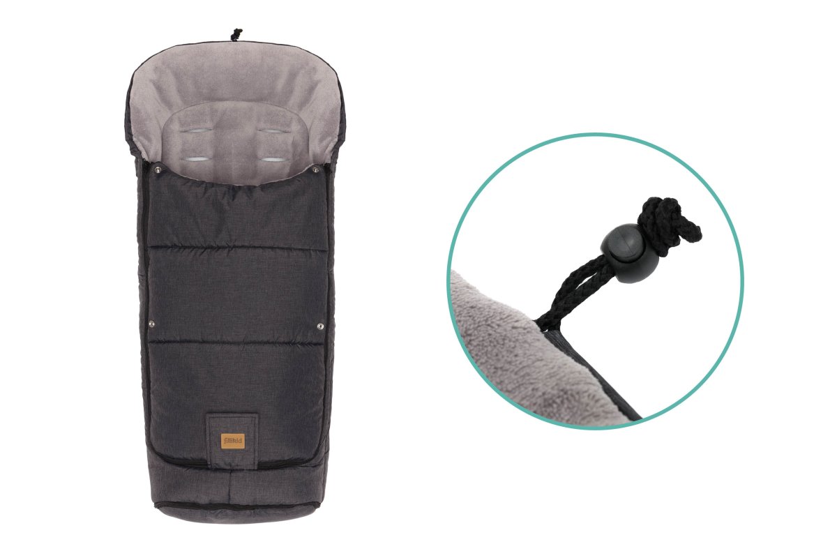 Fillikid Kinderwagen Winter Fußsack Peak Melange Dunkelgrau – Bild 6